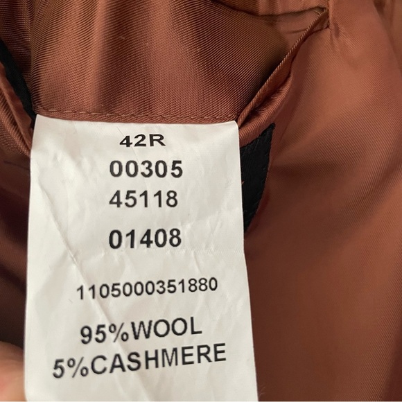 2023 JOS A BANK Gray Check blazer coat 42R Wool snd Cashmere Slim Fit - Picture 9 of 9